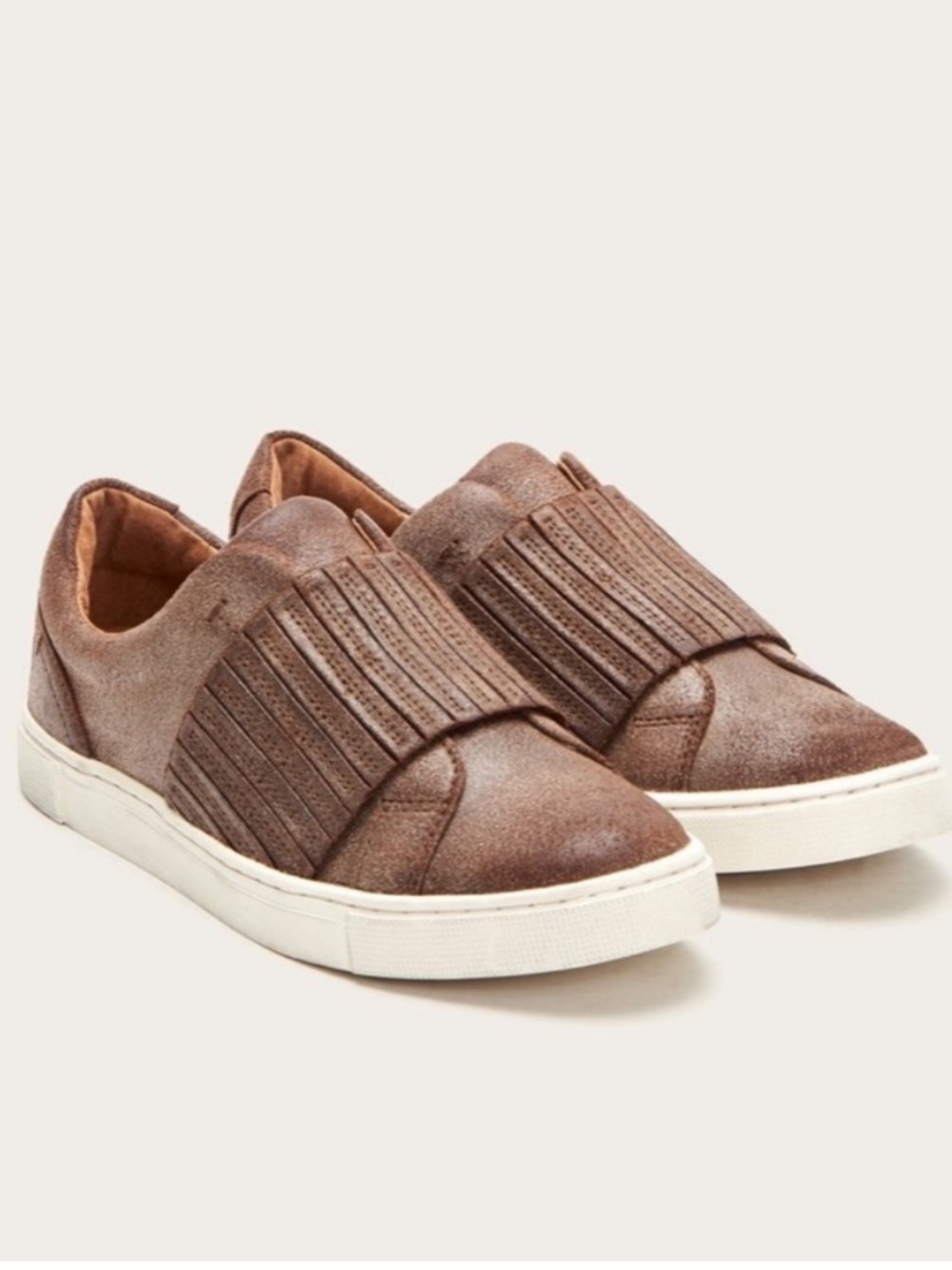 Frye Ivy Gore Slip On Chocolate Brown Leather Sneakers Shoes Womens 9 Comfort